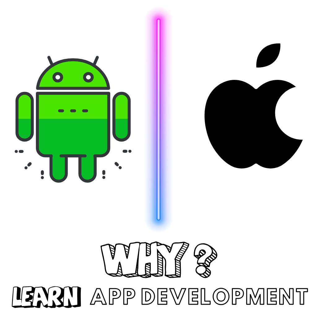 Aspiring developer learning app development on a computer