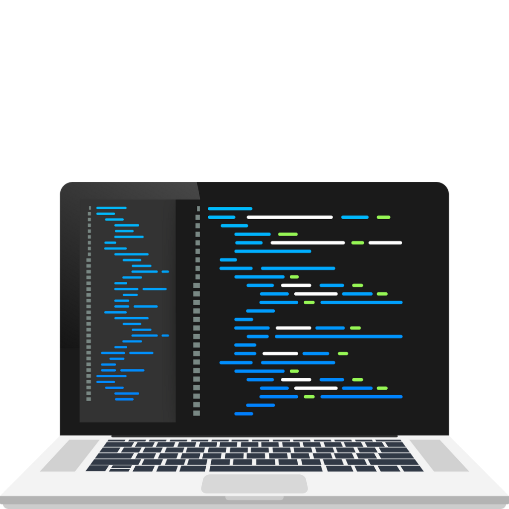 Close-up of a developer coding a modern website interface on a computer screen