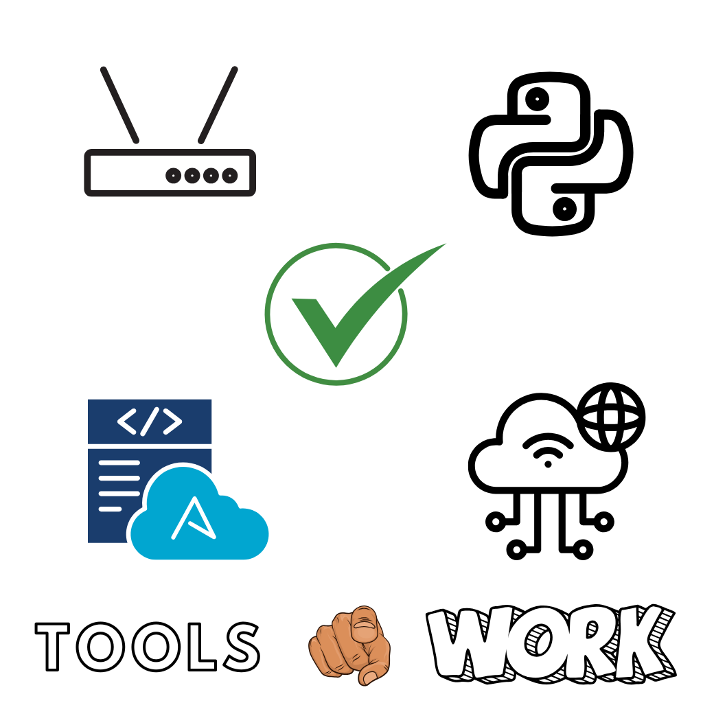 AI-powered networking tools used in the course including Cisco, Wireshark, and automation platforms